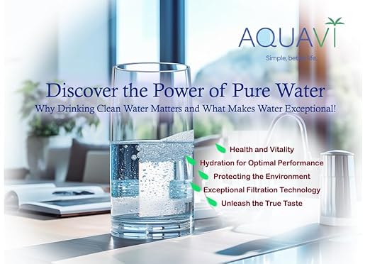 AQUAVI Twist Reverse Osmosis Water Filter System Under Sink Quick-Change RO Water Filter System NSF Certified Drinking Water Filter