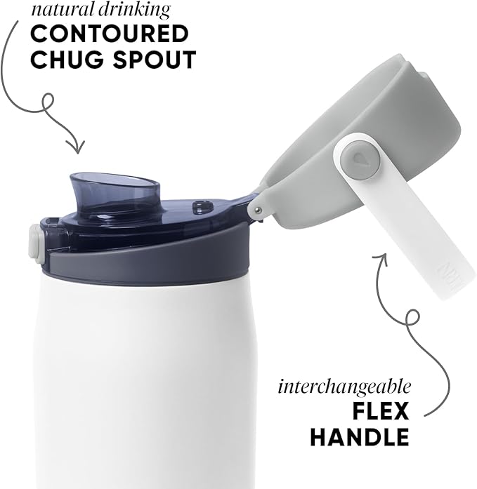 Simple Modern Mesa Sport Water Bottle with Covered Chug Lid | 24oz Cup Holder Friendly Insulated Stainless Steel Bottle for Gym, Sports and Travel | Polar Bear