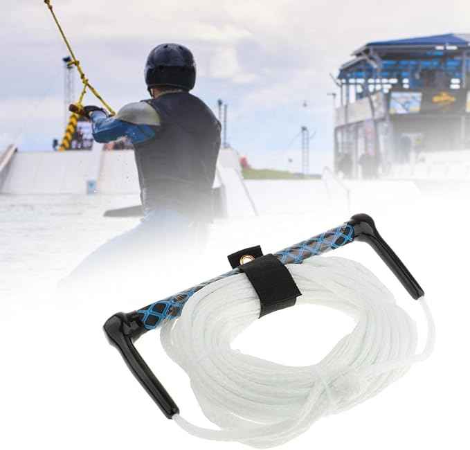 Water Ski Rope, Wakeboard Surfing Tow Rope with Handle Grip, Multifunctional Wake 23M for Water Skis Wakeboard Accs