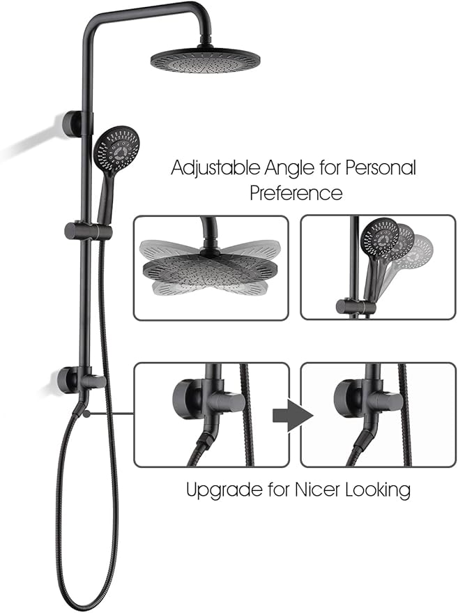 Rain Shower Heads System with High Output Shower Filter for Hard Water