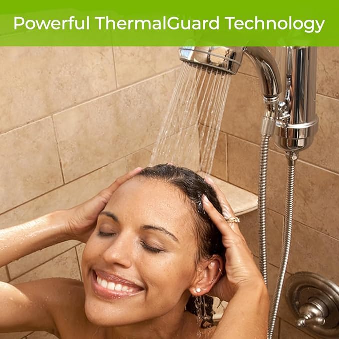 WaterChef Premium Shower Filter System SF-7C (White) - Deluxe Adjustable Wand, Advanced Filtration for Superior Chlorine Reduction - NSF/ANSI Certified: 96.6% of Chlorine, 10,000 Gal., USA