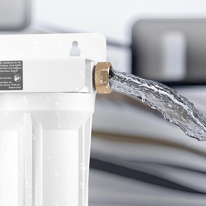 VEVOR RV Water Filter, 2-Cartridge 2.5 x 10 in Water Filter System for RV, Remove Sediments, Chlorine, Bad Tastes, Odors, and Most Contaminants, RV Filter for Campers, Boats, Vans