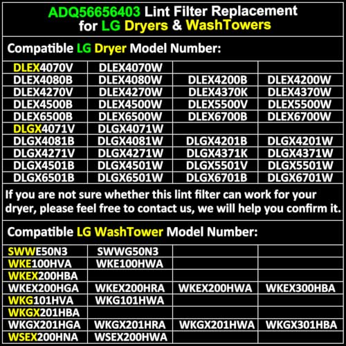 ADQ56656403 Lint Filter Replacement for LG Dryers & WashTowers
