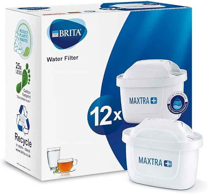 BRITA S1330 MAXTRA+ water filter cartridges, compatible with all jugs for chlorine and limescale reduction, 12 pack