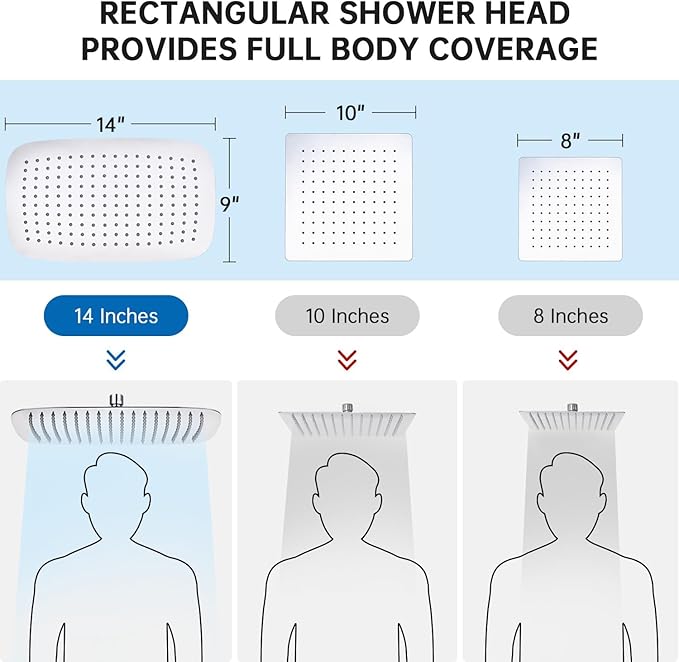 G-Promise All Metal Rainfall Shower Head with Handheld Spray Combo, 16 Stage Shower Filter For Hard Water, Reduces Chlorine and Fluoride, Improves Dry Skin (Chrome)