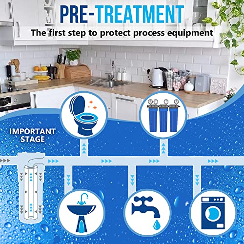 Standard Whole House Coconut Shell Carbon Block 5 Micron Water Filter 20” x 2.5” Fits 20” x 2.5” Housings. Remove Chlorine and Bad Odor. Compatible with C1