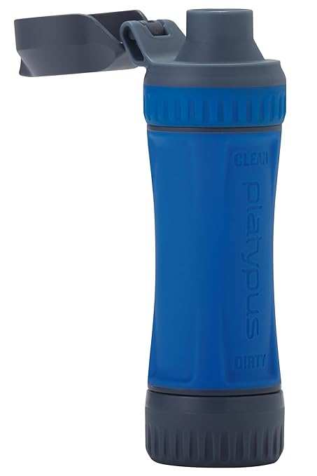Platypus Quickdraw Ultralight Backpacking Water Filter, Blue
