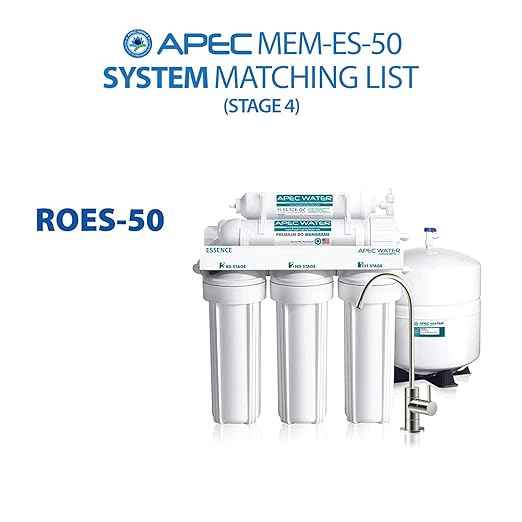 FILTER-SET-ES High Capacity Replacement Pre-Filter Set For Essence Series Reverse Osmosis Water Filter System Stage 1-3 & APEC MEM-ES-50 50 GPD Membrane Replacement Filter