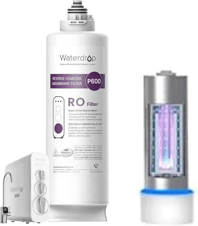 Waterdrop WD-G3P600-RO Filter and Smart Breathing Light, Bundle