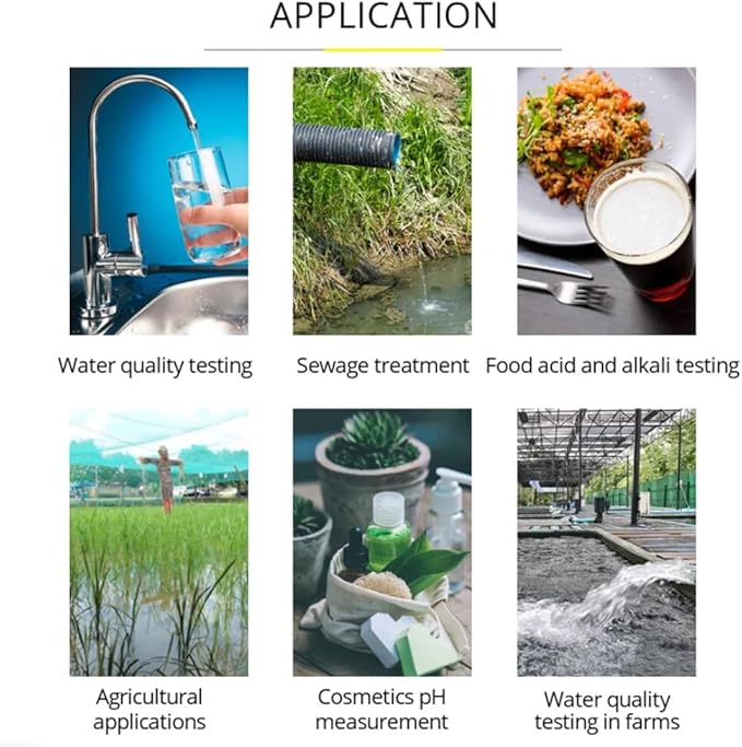 Professional Water Quality Tester, 0-14 PH High Accuracy Water Tester, Digital PH Meter, Waterproof Smart Digital Monitor, for Drinking Water, Swimming Pool, Aquariums
