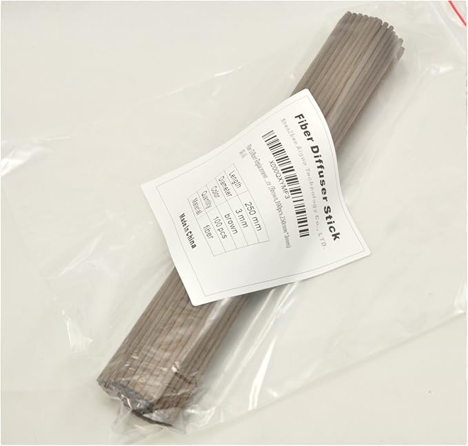 100 Pieces Fiber Reed Diffuser Replacement Refill Sticks (10" x 3mm, Brown) - AquaVibe