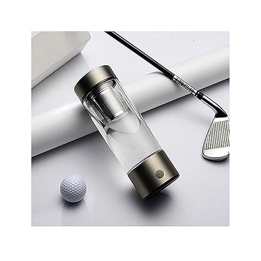 Portable Hydrogen-Rich Water Cup, Anti-Oxidation and Anti-Aging USB Rechargeable ion Water Generator, for Home Travel (700-900ppb/400ml)(Color:True Color)