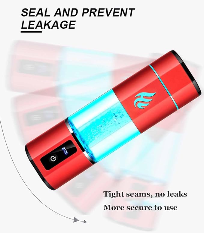 Portable Hydrogen-Rich Water Bottle, SPE Technology, Water Hydrogen Generator 5000 PPB, H2 Electrolysi Lonizer Maker Water Cup, for Travel Fitness