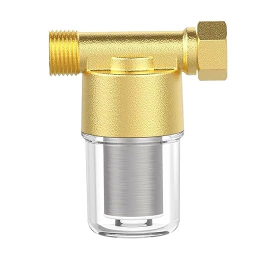 Reusable sediment water filter Water,Pipe fittings,Outdoor rinse pre-filtration,Inline Washer Filter for Washing Machine, Shower, Garden Hose, Well Water, Anti Clogging, 1/2 inch - AquaVibe