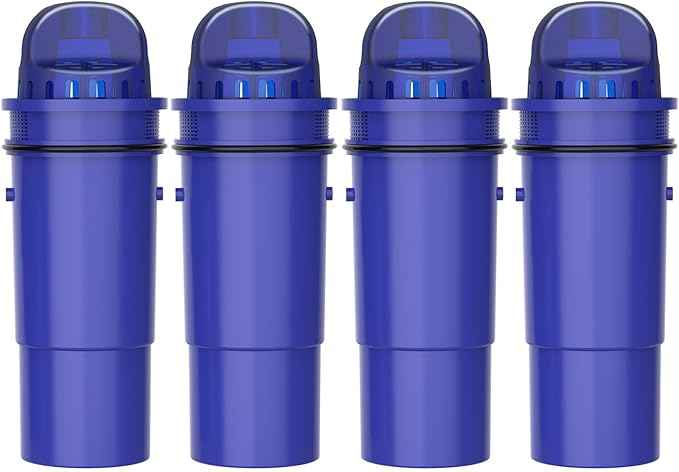 Filterlogic NSF Certified Pitcher Water Filter, Replacement for Pur® Pitchers and Dispensers PPT700W, CR-1100C and PPF951K Water Filter (Pack of 4) (Package May Vary)