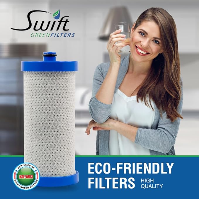 Swift Green Filters SGF-WF1CB Compatible Refrigerator Water Filter for WFCB, WF1CB, 240394501, NGRG-2000, RF-100, RG-100, 218710901,Made in USA (6 Pack)