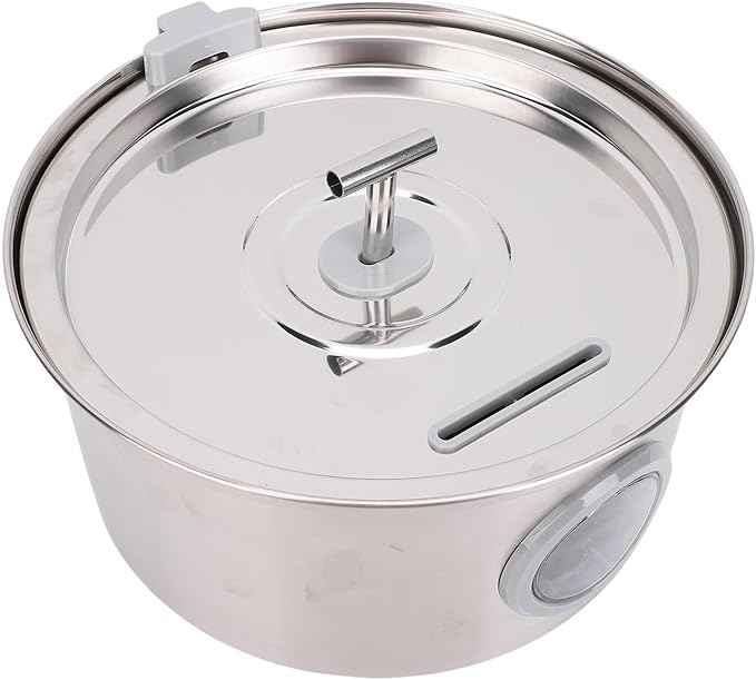Luqeeg Stainless Steel Pets Water Fountain, 3.2l/108oz Quiet Drinking Fountains with Automatic Circulation System, Durable & Easy Cleaning, for Cats, Dogs, Multiple Pets Indoor