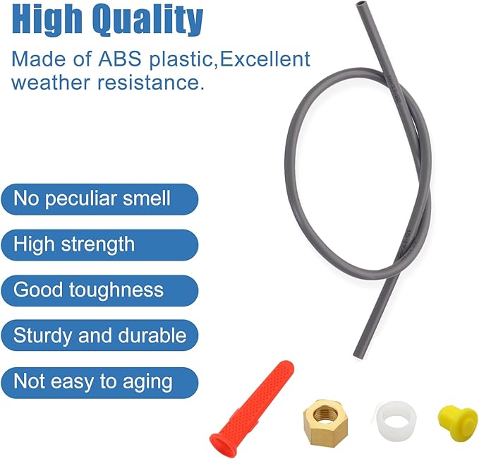 4335 Feed Tube Assembly for Humidifier 600, 600A and 600M, 500, 500A, 500M, 400, 400A, 400M Compression Sleeve and Nut (4335), in-Line Strainer (4004), Yellow Orifice (4231) - AquaVibe