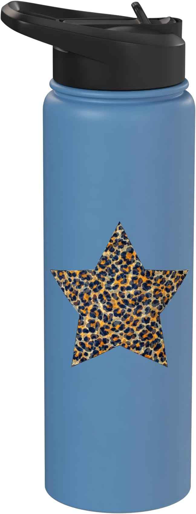 Star Shape - Cute Cheetah Leopard Print Graphic Stainless Steel Insulated Water Bottle