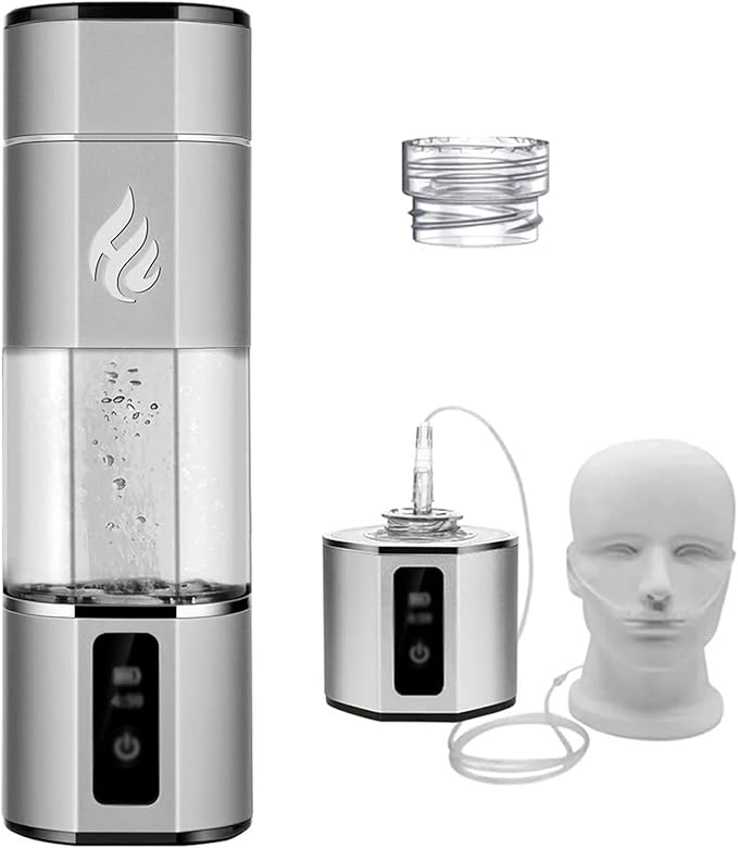 300ML Portable Hydrogen Rich Water Cup, Hydrogen Generator Water Filter, USB Charging Electrolyte Water Cup, 5000PPB High Concentration Health Bottle