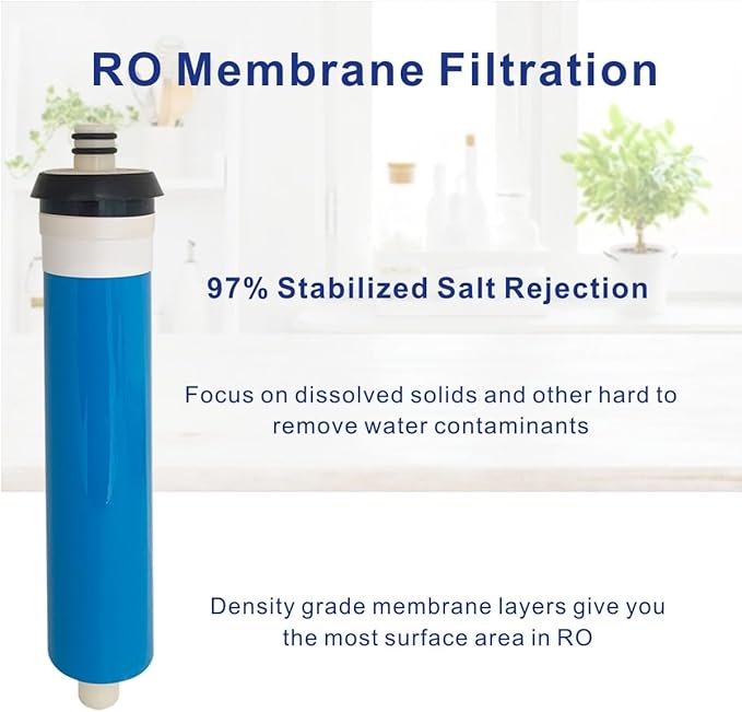 Reverse Osmosis Replacement Filter Kits Compatible with Whirlpool WHER 12 & 18 and Eco Water ERO-350 RO System