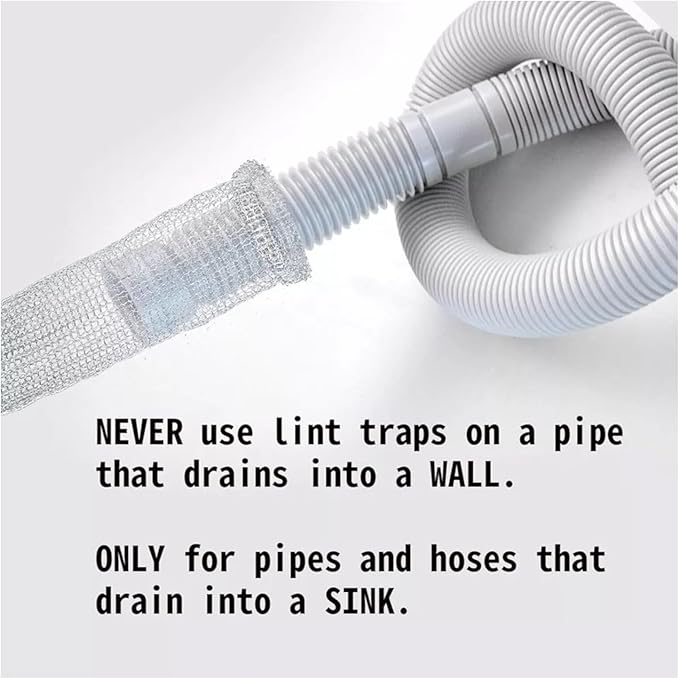 12 Pack Washing Machine Lint Traps Snare Filter Screen Stainless Steel Mesh Ties - AquaVibe