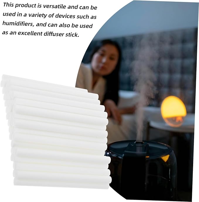 50pcs Cotton Filter Sticks for Humidifier and Diffuser 10x140mm Fragrant Volatile Wicks for Home and Car Replacement Humidifier Filters Easy to Use - AquaVibe