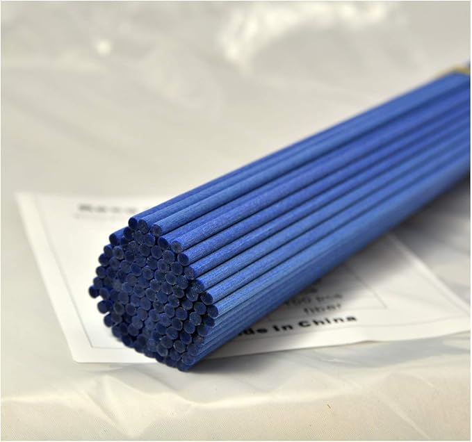 100 Pieces Fiber Reed Diffuser Replacement Refill Sticks (10" x 3mm, Blue) - AquaVibe