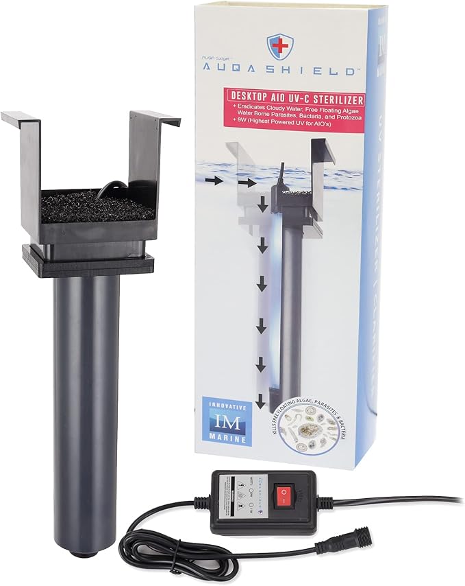 Innovative Marine AuqaShield 9 Watt UV Sterilizer/Clarifier [for Nuvo Fusion Desktop Aquariums]