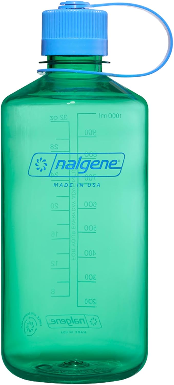 Nalgene 32 oz Narrow Mouth Water Bottle | BPA-Free, Durable & Leak Proof, Lightweight Bottle for Gym, Office & Travel, Pastel Green