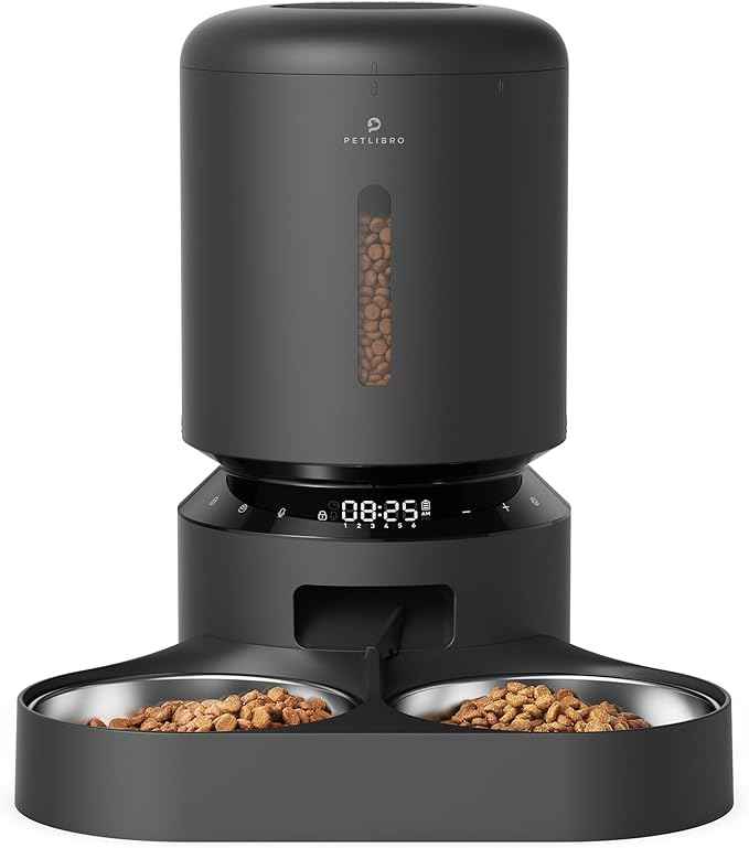 PETLIBRO Automatic Cat Feeder, Auto Pet Food Dispenser with Freshness Preservation, Timed Cats Feeders with Low Food Sensor for Dry Food, Up to 6 Meals Per Day, Granary Pet Feeder for Cats/Dogs