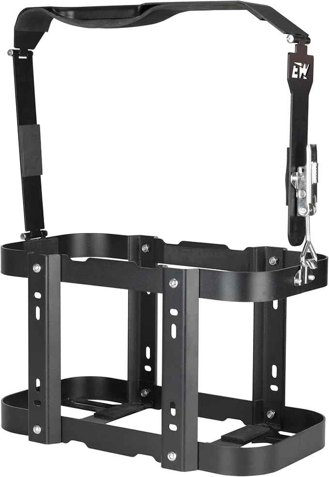 ELITEWILL 5 Gallon Water Containers Mount Holder, Lockable 20L Water Storage Bracket Steel Fit for Scepter Water Container Anti-theft Water Can Holder for Camping, Off-Road, Overlanding