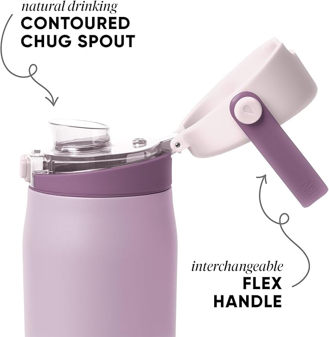Simple Modern Mesa Sport Water Bottle with Covered Chug Lid | 30oz Cup Holder Friendly Insulated Stainless Steel Bottle for Gym, Sports and Travel | Lavender Ice