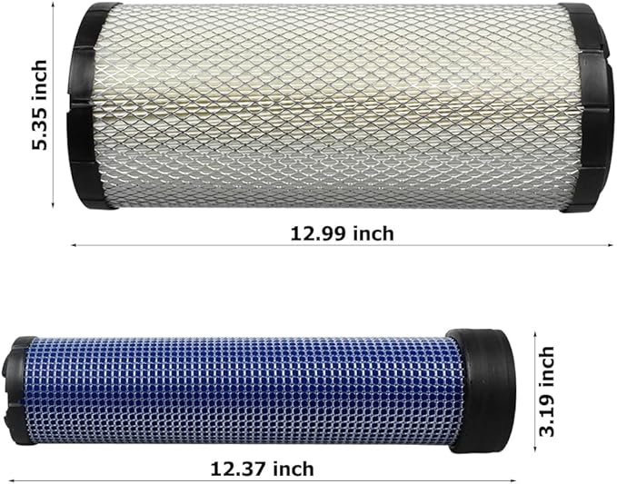 P827653 P829332 Air Filter Kit Compatible with Bobcat 863 863G 964 873 873G Kubota Excavator KX080-4 KX080-3 KX080-3T Skid Steer Loaders SSV75C SSV65C Replace 6666375 6666376