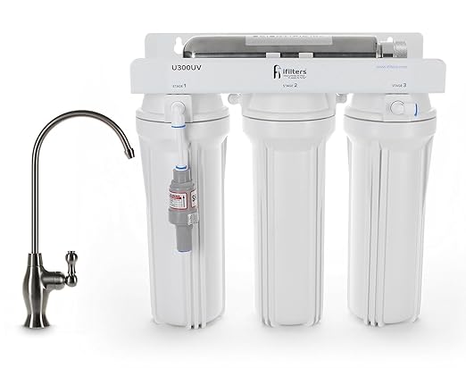 U200 Premium Drinking Water Filtration System 2 Stage w/Designer Faucet & Protection Valve (U300UV-2)