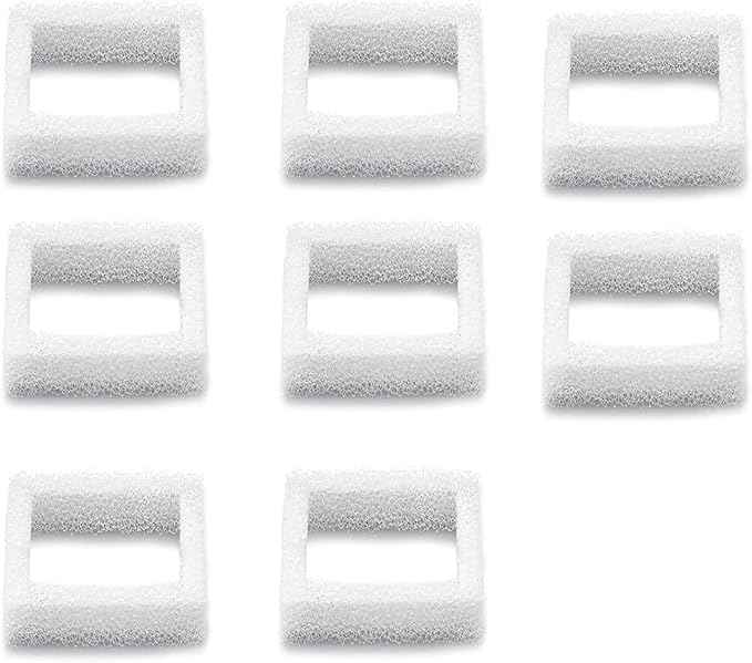 Cat water fountain pre-filter sponge 8 pack for ceramic cat fountain and stainless steel pet water fountain
