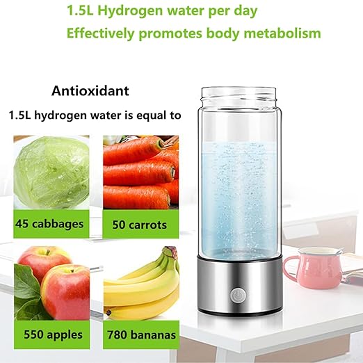 Hydrogen Water Bottle, Hydrogen Water Generator Gifts for Mom, Portable Hydrogen Water Ionizer Machine, Hydrogen Rich Water Glass Health Cup for Home Travel