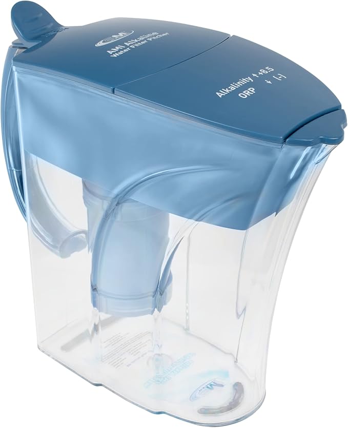 AMI Alkaline Water Pitcher for High pH, Filtered Water Dispenser