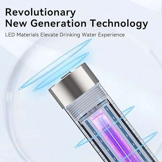 ALTHY LED UV͎ Ultrąviolët Water Filter for Under Sink Water Purifier or Reverse Osmosis System, Reduce Rate up to 99.9%, Mercury-Free, Stainless Steel