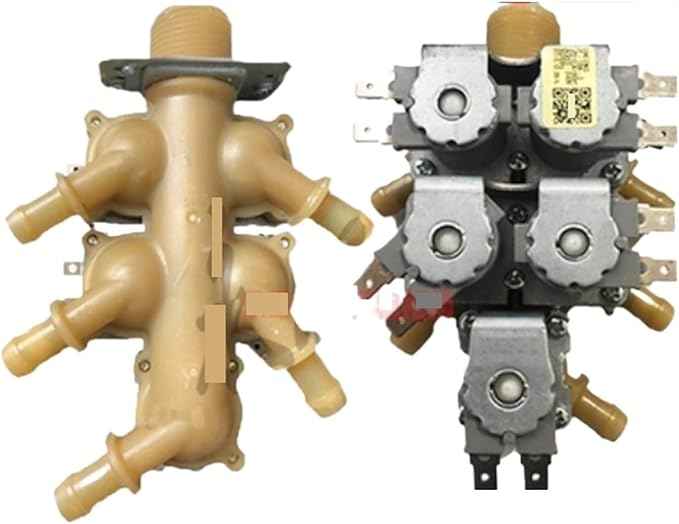 1PCS Washing Machine Electromagnetic Water Inlet Valve 110V-120V 60HZ Washing Machine Water Inlet Valve One in Three in Five(B)