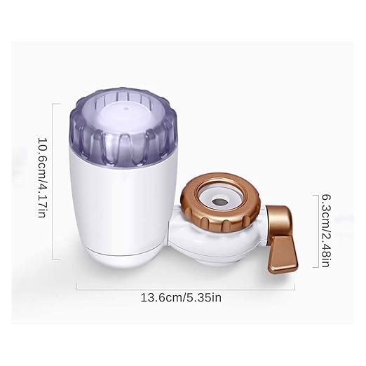 Tap Water Filter System Water Purifier Filtration Reduce Lead Chlorine BPA Free Fits Most Standard Faucets (4 Filter Included)