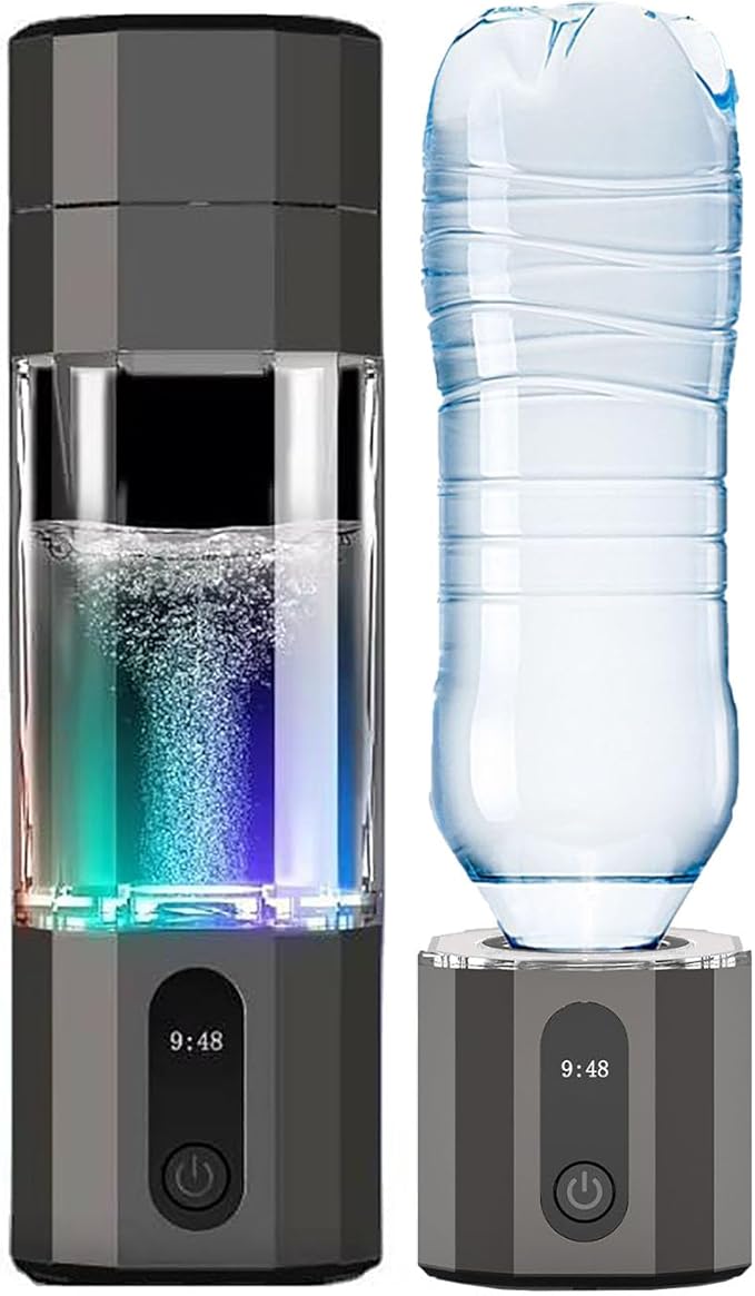 208ML Hydrogen Water Bottle Generator, Up to 5000-10000PPB+, Portable H2 Maker Water ionizer Machine, PEM Technology, for Husband, Wife, Lovers, Friends