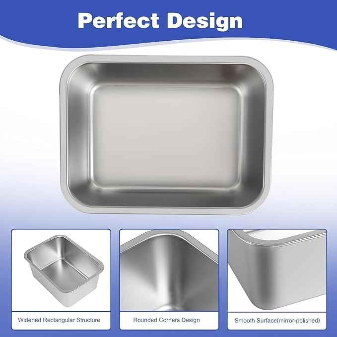 4 Gallons Large Dog Water Bowl, 2PCS Stainless Steel Metal Dog Bowls, Large Capacity Pet Food Bowl Water Dish for Indoor and Outdoor Universal for Giant Dogs 15.7x11.8x6 Inch