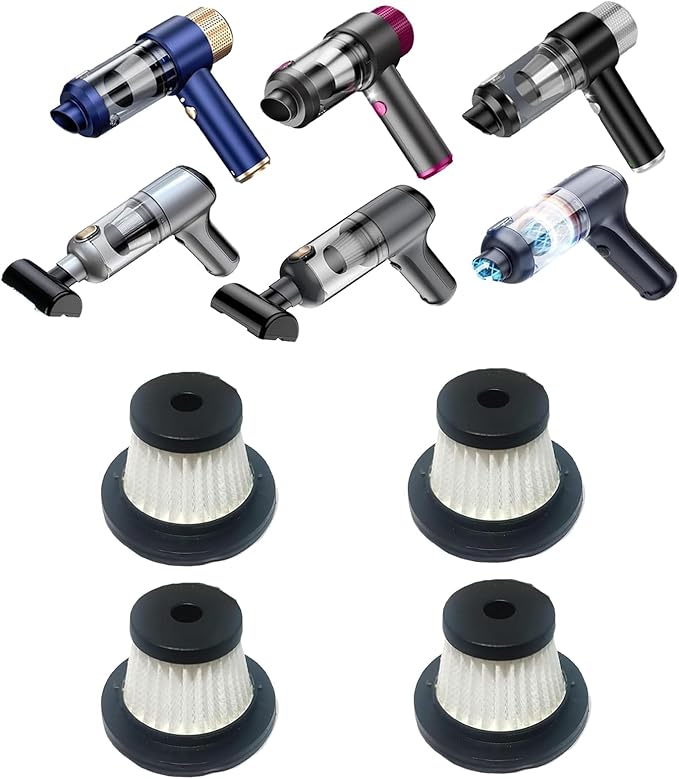 4 Pack Vacuum Filter Replacement Compatible with JONYJ LT-135, EYYA 135, Opinta LT-126 Car Vacuum, and Sweetone, AX2V, AHNR Handheld Vacuum Related. - AquaVibe