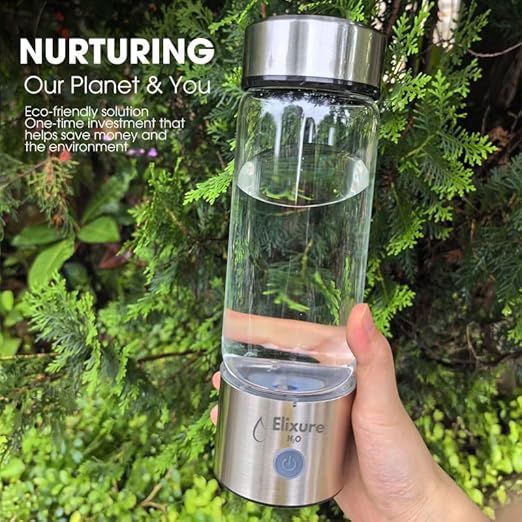 2025 Premium Hydrogen Water Bottle – Portable SPE PEM Molecular Hydrogen Generator | HydroHealth Hydrogen Water Bottle for Kidney Health, Alkaline Ionized H₂ Water | HydroVital Aqua Bottle