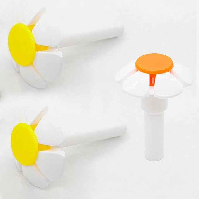 3PCS Yellow Cat Fountain Replacement Flower Nozzle Head,Pet Water Fountain Nozzle Replacement,Be Appropriate for Cat Fountain Automatic Drinking Water Dispenser Fountain Attachment