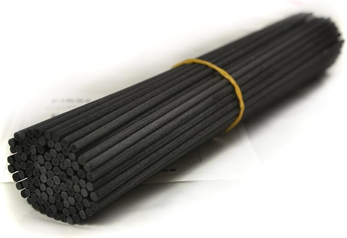 100 Pieces Fiber Reed Diffuser Replacement Refill Sticks (11" x 3mm, Black) - AquaVibe