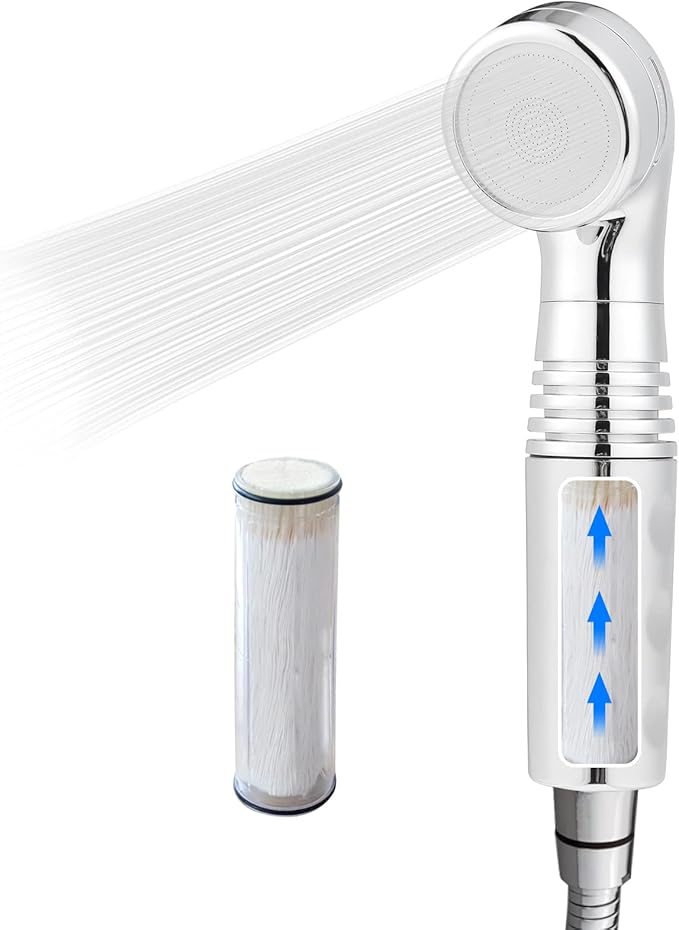 Legionela Shower Head Filter High Pressure Water Softer Filter Removed 99.99999% of Harmful Substance(Chrome)