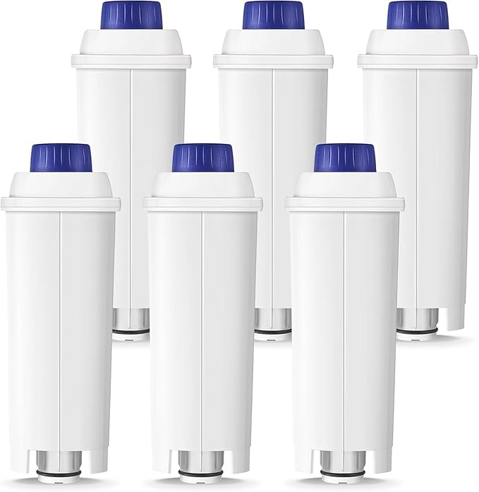 Water Filter Cartridge Replacement for Espresso Coffee Machines - Compatible with ECAM, ETAM, ESAM, Dinamica, Eletta Series - Improves Taste & Protects Your Machine, 6-Pack for Home Use - AquaVibe