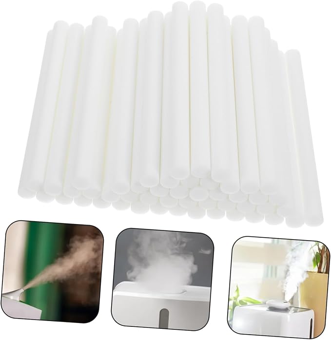 50pcs Essential Oil Diffuser Refill Sticks Filter Cotton Core for Humidifier Fragrant Volatile Sticks Car Diffuser Bedside Humidifier Filter Replacement - AquaVibe